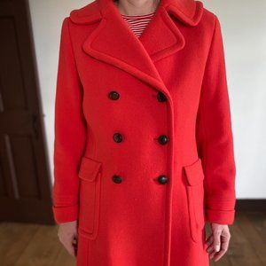 J.Crew red wool Pea coat size 10